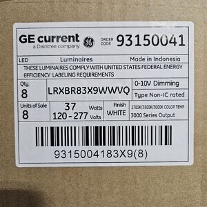 ​GE Current Lumination LRX Series LED Downlight 8-Pack | 37W 120-277V | 93150041